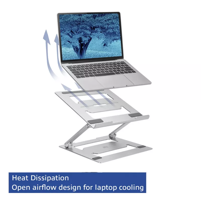 Βάση laptop ACT AC8135 Αλουμίνιο γκρι αδιαβάθμητα ρυθμιζόμενο ύψος