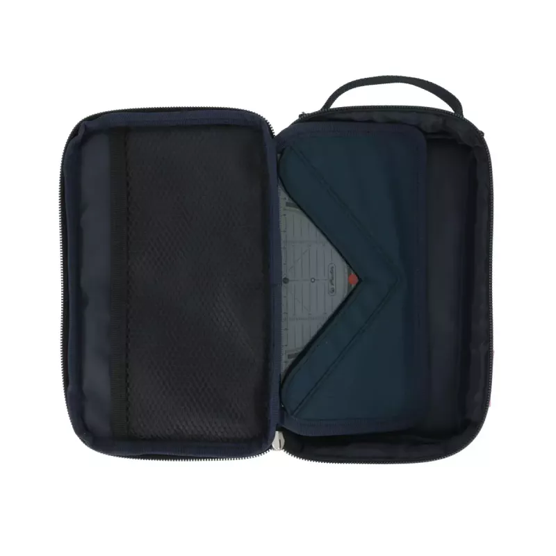 Μαλακή κασετίνα Herlitz 2 Go πολυεστέρας Γκρι 210x130x60mm