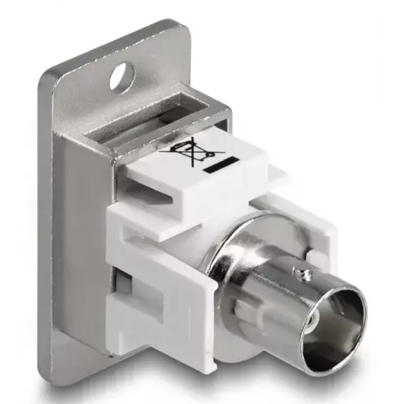 DeLOCK 90880 Έξοδος υποδοχής BNC Ασημί Λευκό 50 Ω