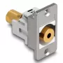 DeLOCK 90884 Πρίζα τοίχου 3,5 mm Ασημί Λευκό Υποδοχή θηλυκή