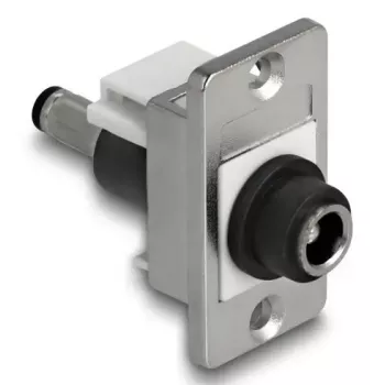 DeLOCK 90887 Keystone-Modul Επίπεδο Μαύρο Ασημί Λευκό DC 5,5 x 2,5