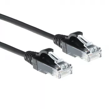 ACT μαύρο 5 μέτρα LSZH U/UTP CAT6 Datacenter Slimline καλώδιο patch με βύσματα RJ45