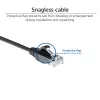 ACT μαύρο 5 μέτρα LSZH U/UTP CAT6 Datacenter Slimline καλώδιο patch με βύσματα RJ45