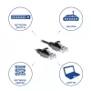 ACT μαύρο 5 μέτρα LSZH U/UTP CAT6 Datacenter Slimline καλώδιο patch με βύσματα RJ45