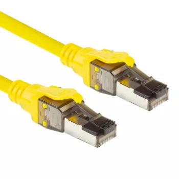 ACT κίτρινο καλώδιο patch 5 μέτρων SFTP CAT8 χωρίς γλωττίδα με βύσματα αρσενικό RJ45