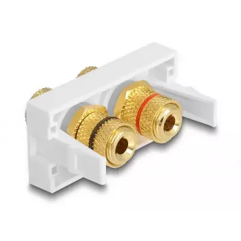 DeLOCK Easy 45 Μονάδα 2 x υποδοχή με βύσμα κόκκινο μαύρο Δακτύλιος 22,5 x 45 mm