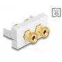 DeLOCK Easy 45 Μονάδα 2 x υποδοχή με βύσμα κόκκινο μαύρο Δακτύλιος 22,5 x 45 mm