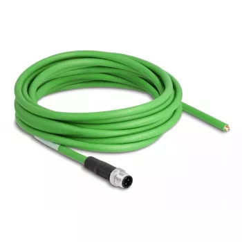Καλώδιο δικτύου DeLOCK M12 4-Pin D-κωδικοποιημένο ανοιχτά άκρα καλωδίου TPU 5 m