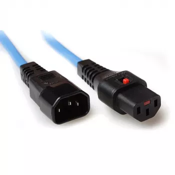 ACT Καλώδιο τροφοδοσίας C13 IEC Lock - C14 μπλε 3 m, PC963