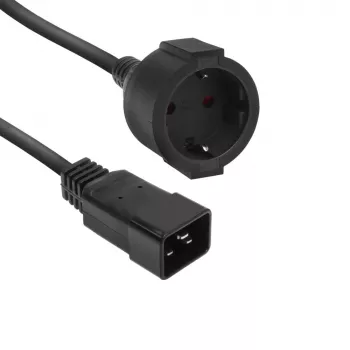 Καλώδιο τροφοδοσίας ACT C20 CEE 7/3 μαύρο 0,2 m 230 V 16 A