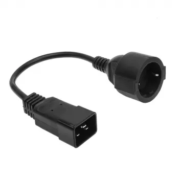 Καλώδιο τροφοδοσίας ACT C20 CEE 7/3 μαύρο 0,2 m 230 V 16 A