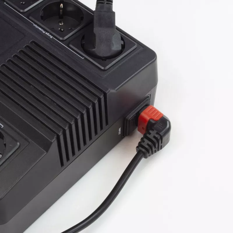 Καλώδιο τροφοδοσίας ACT C14 - C13 IEC Lock (γωνιακό) μαύρο 2 m, PC2048