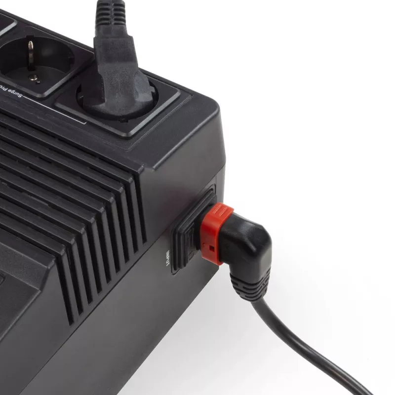 Καλώδιο τροφοδοσίας ACT C14 - C13 IEC Lock (γωνιακό) μαύρο 2 m, PC2045