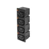 ACT C13 IEC Lock Net Entree (4x έξοδος) - μαύρο, PA135015BK4