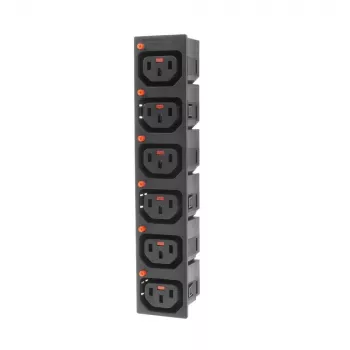 ACT C13 IEC Lock Net Entree (6x έξοδος) - μαύρο, PA135015BK6