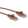 ACT καφέ 2 μέτρα LSZH U/UTP CAT6 Datacenter Slimline καλώδιο patch με προστασία γλωττίδας και βύσματα RJ45
