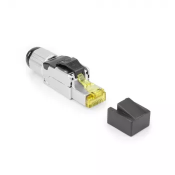 ACT Επί τόπου συναρμολογούμενο βύσμα RJ45 CAT6A θωρακισμένο, χωρίς εργαλεία, 4PPoE 100W