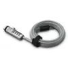 Hama 00126821 κλειδαριά USB για φορητό υπολογιστή, με συνδυασμό 4 ψηφίων, ανθρακούχος χάλυβας, ασημί