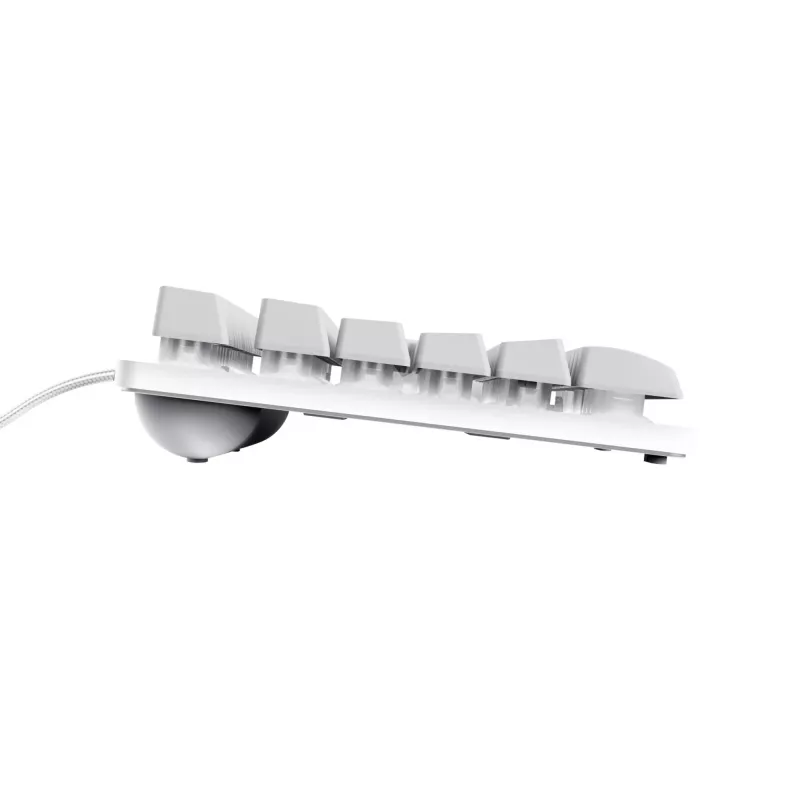 Trust GXT 833W Thado Πληκτρολόγιο Gaming USB QWERTZ Γερμανικό Λευκό