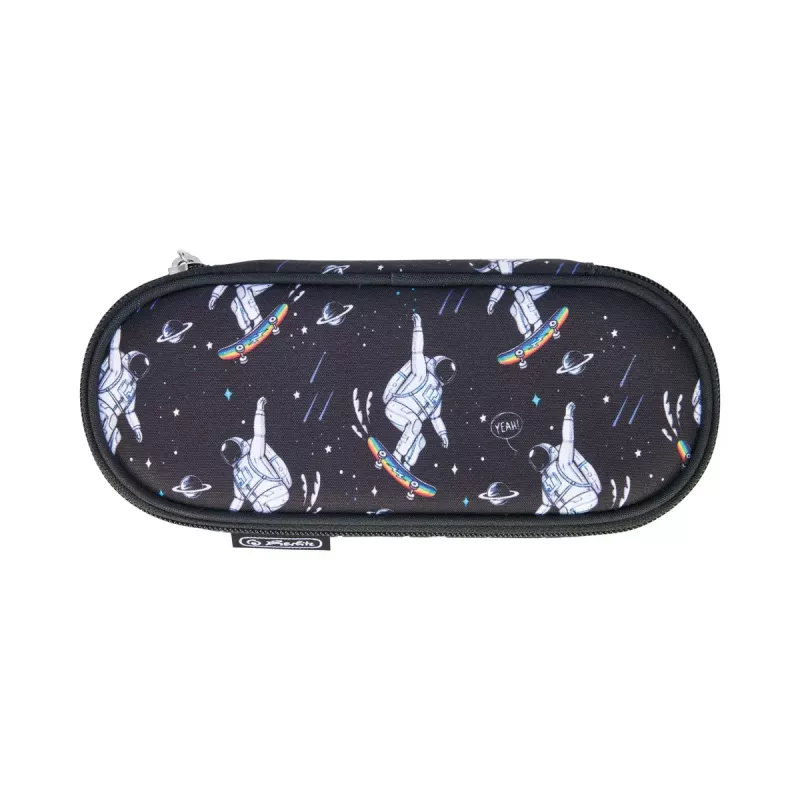 Herlitz Space Skater Μαλακή Κασετίνα Πολυεστέρας Σκούρο Μπλε Λευκό