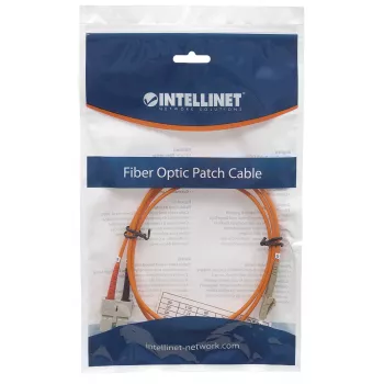 Intellinet Καλώδιο patch οπτικών ινών, OM1, LC/SC, 5 m, Πορτοκαλί, Duplex, Multimode, 62,5/125 µm, LSZH, Οπτική ίνα, εφ' όρου ζωής εγγύηση