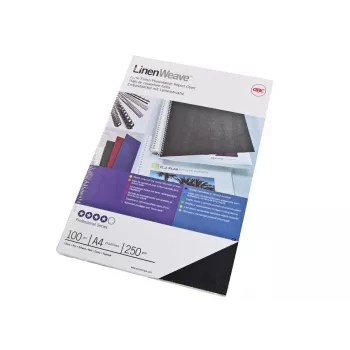 GBC LinenWeave CE050010 εξώφυλλα δεματοποίησης, A4 (210 x 297 mm), 250 g/m², 100 τεμ., μαύρα
