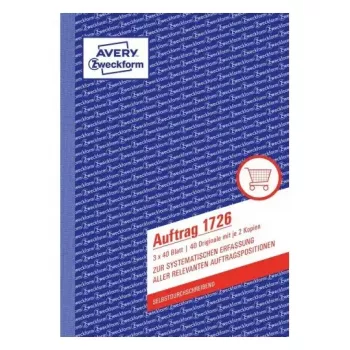 Έντυπο/τετράδιο λογιστικής AVERY 1726 A5 40 σελίδες