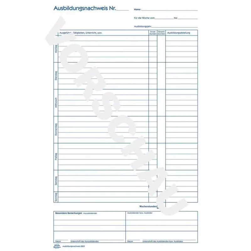 Avery Zweckform 2831 βιβλίο απόδειξης εκπαίδευσης, A4, 28 φύλλα