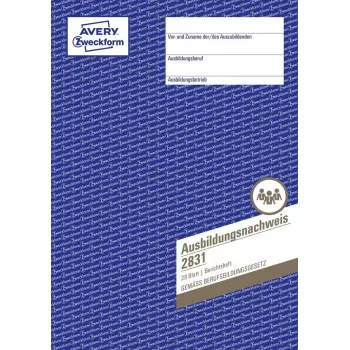 Avery Zweckform 2831 βιβλίο απόδειξης εκπαίδευσης, A4, 28 φύλλα