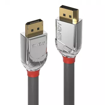 Καλώδιο Lindy 0,5m DisplayPort 1.4, Cromo Line, 0,5 m, DisplayPort, DisplayPort, αρσενικό βύσμα, αρσενικό βύσμα, 4096 x 2160 Pixel