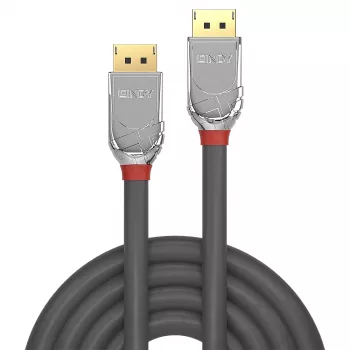Καλώδιο Lindy 0,5m DisplayPort 1.4, Cromo Line, 0,5 m, DisplayPort, DisplayPort, αρσενικό βύσμα, αρσενικό βύσμα, 4096 x 2160 Pixel