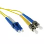 ACT 30 μέτρα LSZH Singlemode 9/125 OS2 Καλώδιο patch οπτικής ίνας duplex με βύσματα LC και ST