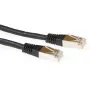 ACT μαύρο καλώδιο δικτύου LSZH SFTP CAT6A 2 μέτρων με βύσματα RJ45