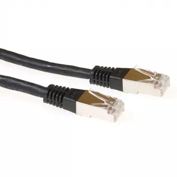 ACT μαύρο καλώδιο δικτύου LSZH S/FTP CAT6A 3 μέτρων με βύσματα RJ45