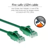 ACT Πράσινο 1 m LSZH U/UTP CAT6 Datacenter Slimline καλώδιο patch χωρίς γλωττίδα με βύσματα RJ45