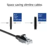 ACT Μαύρο 1 μέτρο LSZH U/UTP CAT6 Datacenter Slimline καλώδιο patch snagless με βύσματα RJ45