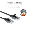 ACT Μαύρο 1 μέτρο LSZH U/UTP CAT6 Datacenter Slimline καλώδιο patch snagless με βύσματα RJ45