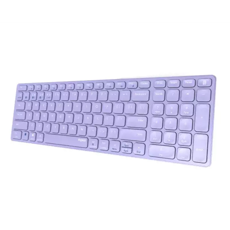 Ασύρματο πληκτρολόγιο Rapoo E9700M QWERTZ Γερμανικό λιλά RF Bluetooth