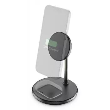 Cellularline Mag Duo ασύρματος φορτιστής 2-in-1 ασύρματος σταθμός φόρτισης για συσκευές Apple