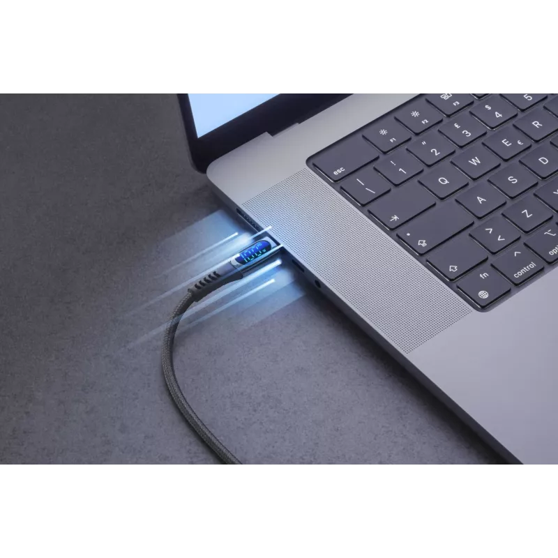Cellularline καλώδιο οθόνης καλώδιο USB-C με ενσωματωμένη οθόνη LCD