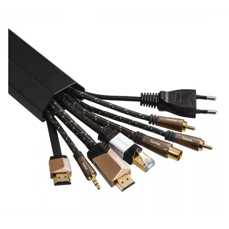 Hama 00220987 Οργανωτής καλωδίων Universal κανάλι καλωδίων μαύρο 1 τεμ.