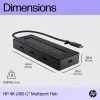 HP 6G842AA 4K USB-C πολλαπλών θυρών hub, αναπαραγωγέας θυρών, USB-C, DP, μαύρο