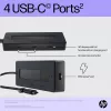 HP 6G842AA 4K USB-C πολλαπλών θυρών hub, αναπαραγωγέας θυρών, USB-C, DP, μαύρο