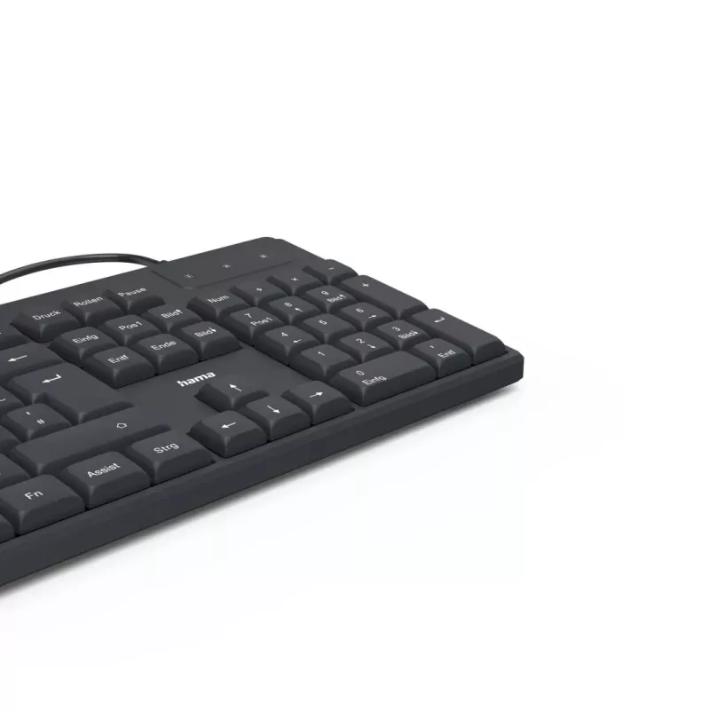 Hama CK-200 Πληκτρολόγιο Home/Office USB QWERTZ Γερμανικό μαύρο