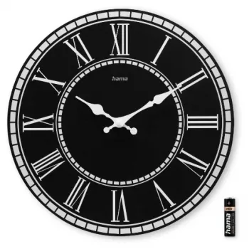 Hama Rab ρολόι quartz στρογγυλό μαύρο