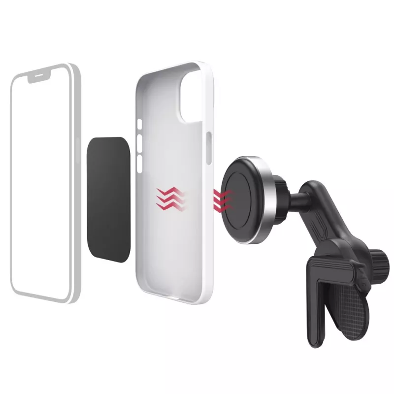 Hama 00201988 βάση ενεργή βάση κινητού τηλεφώνου/Smartphone μαύρο, ασημί