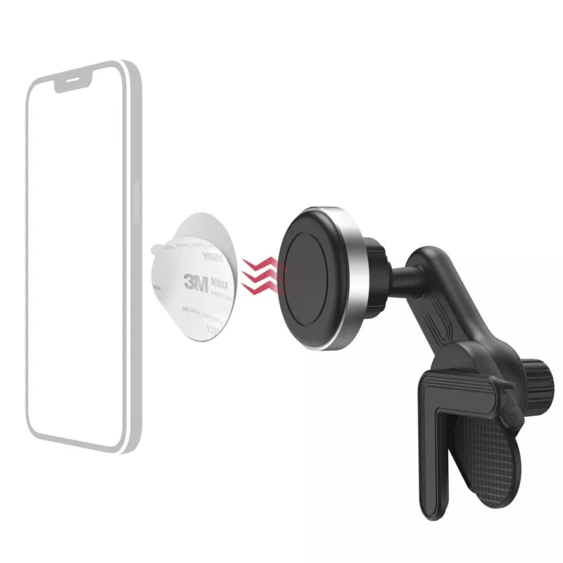 Hama 00201988 βάση ενεργή βάση κινητού τηλεφώνου/Smartphone μαύρο, ασημί