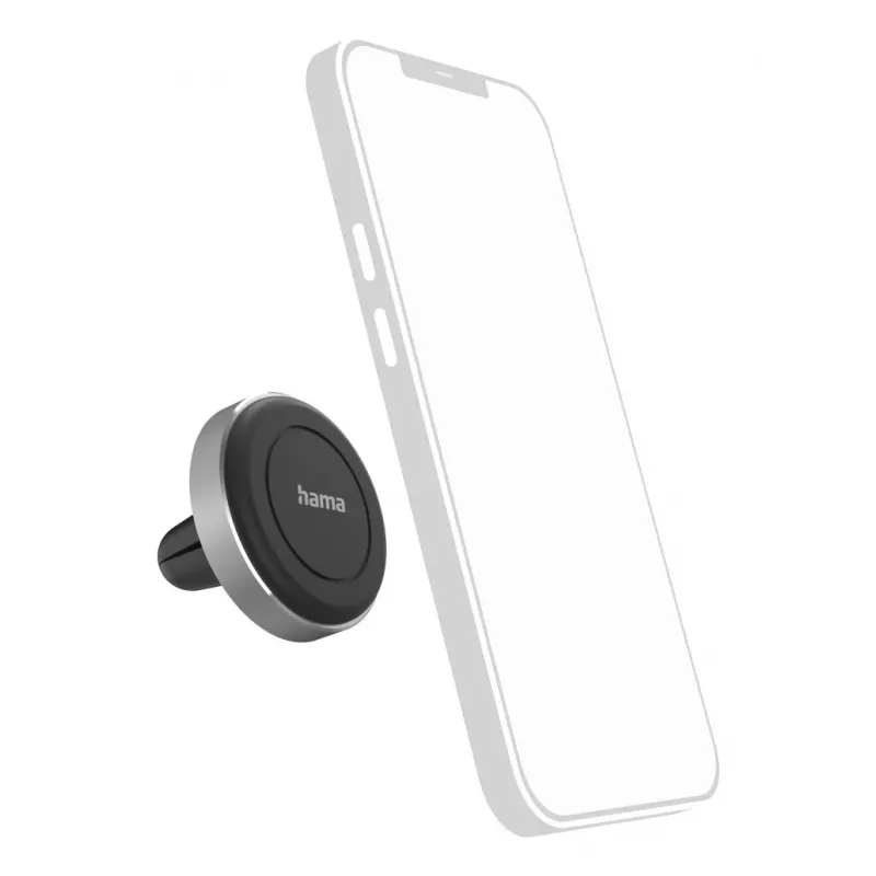 Hama Magnet Παθητική Βάση Κινητού/Smartphone Μαύρο, Ασημί