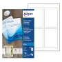 Avery Quick&Clean C2318-25i κάρτες, 82,6 x 127 mm, 260 g/m², λευκό, 100 κάρτες (25 φύλλα x 4)