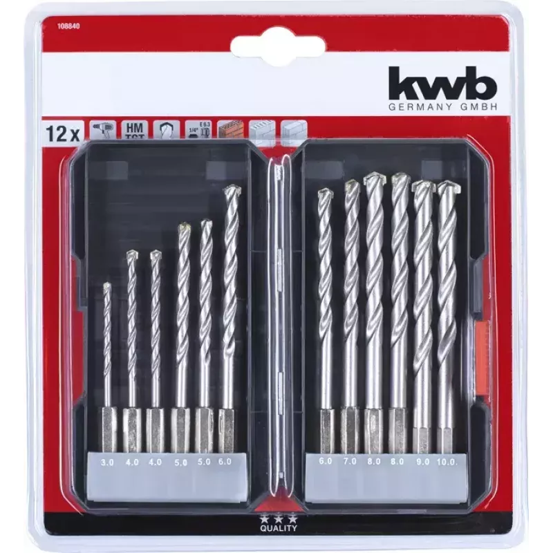Σετ τρυπανιών τοίχου KWB 108840 12 τεμ.
